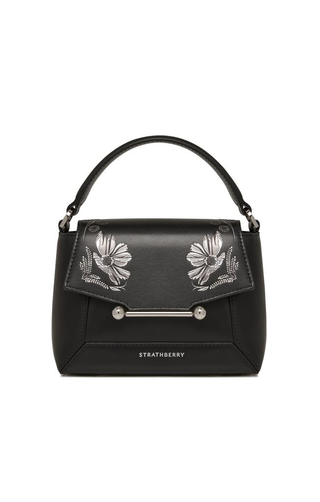 Strathberry Mosaic Nano Polished Leather Print