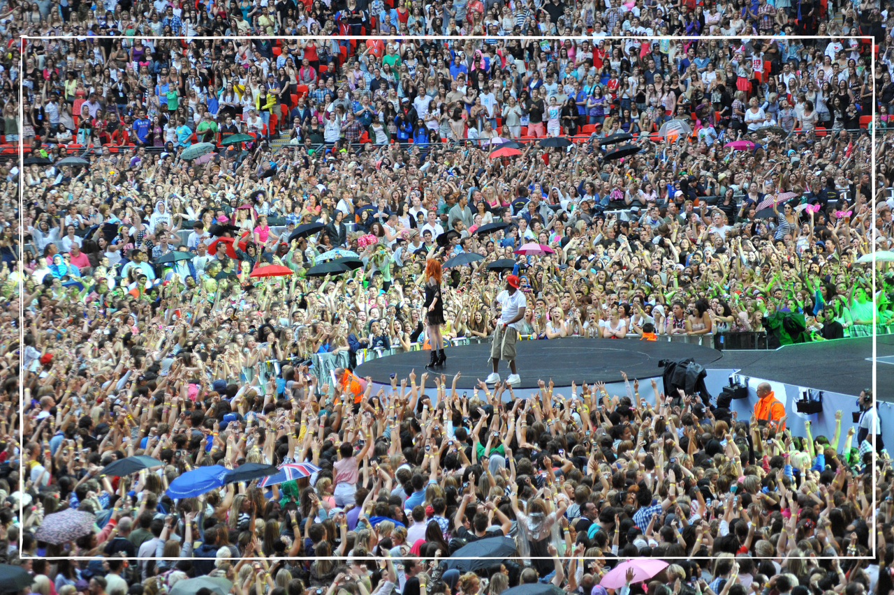 a long shot of the Capital Summertime Ball at Wembley Arena in 2010