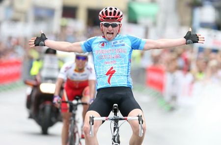 George Atkins wins the junior men's British road championships
