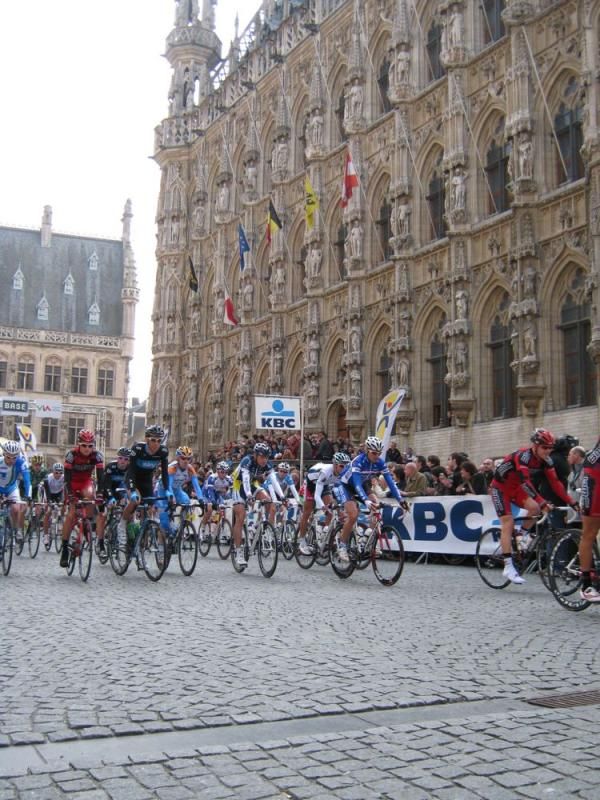 They're off! The riders roll out for Brabantse Pijl