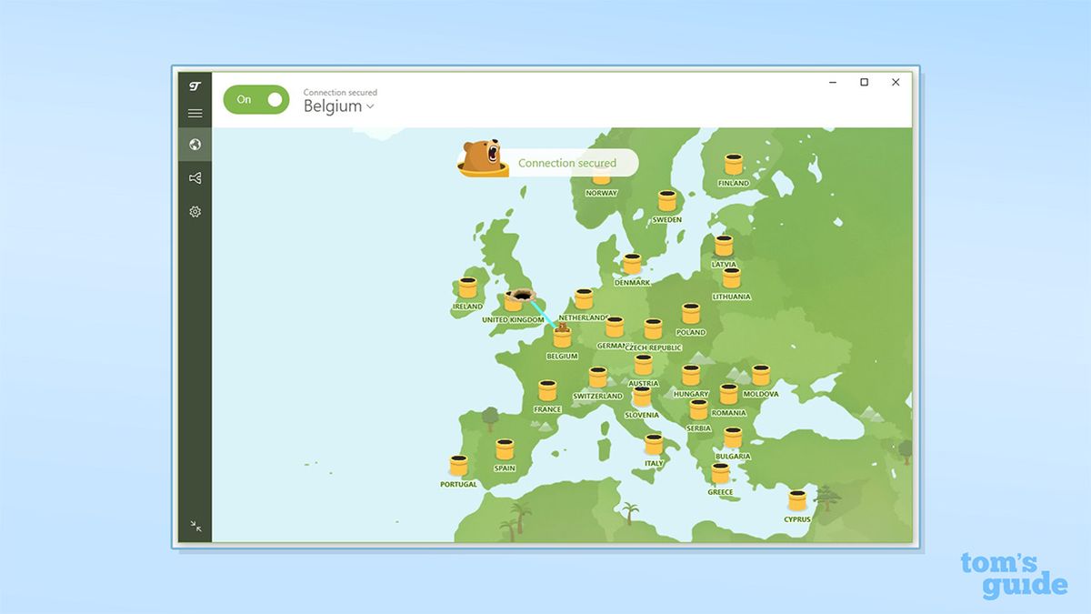 TunnelBear VPN's European servers