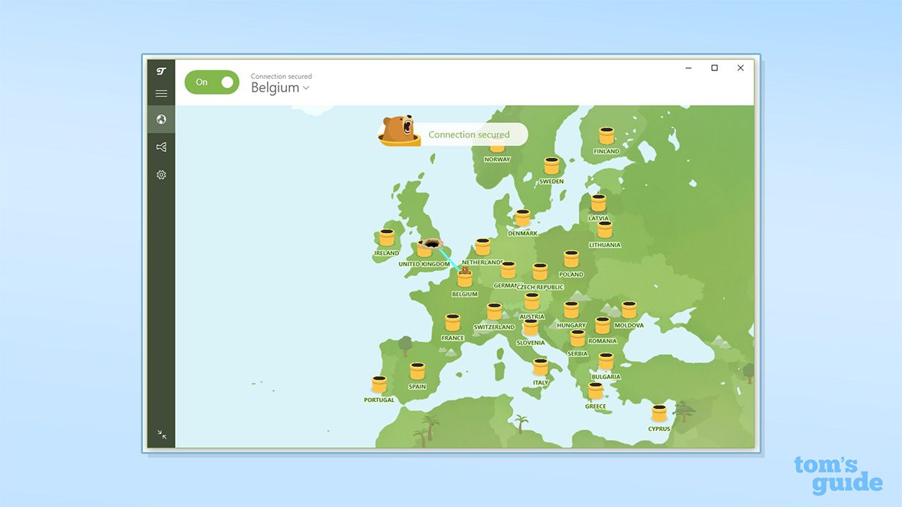 TunnelBear VPN's European servers