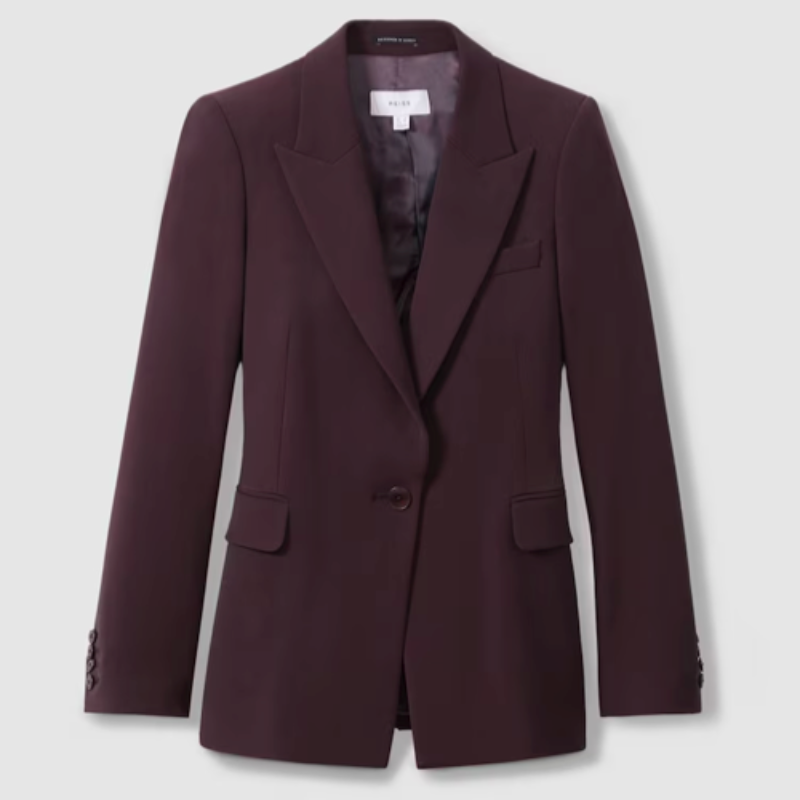 Reiss Gabi suit jacket in berry