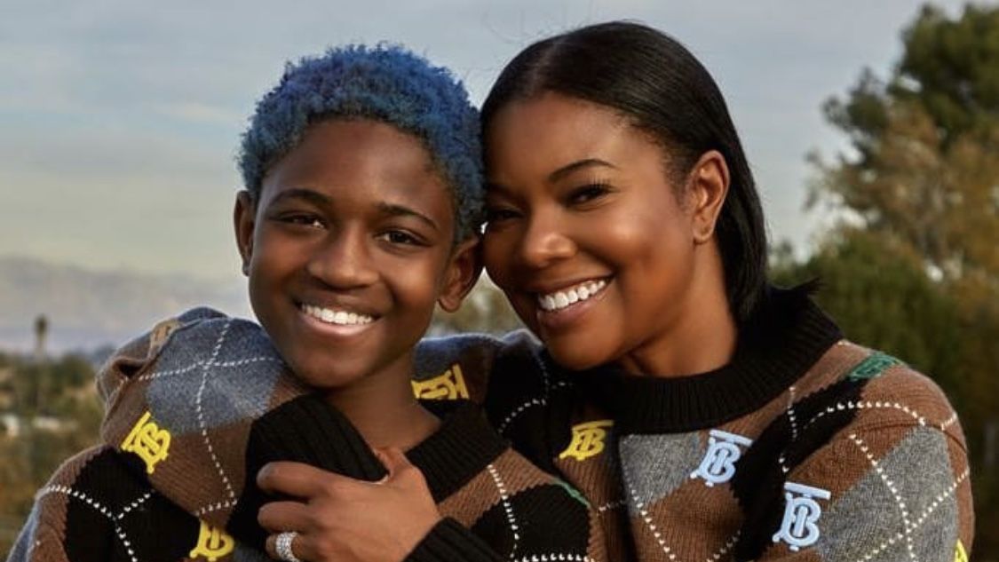Gabrielle Union and Daughter Zaya Twinned in Burberry Sweaters Marie