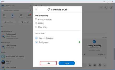 skype schedule call