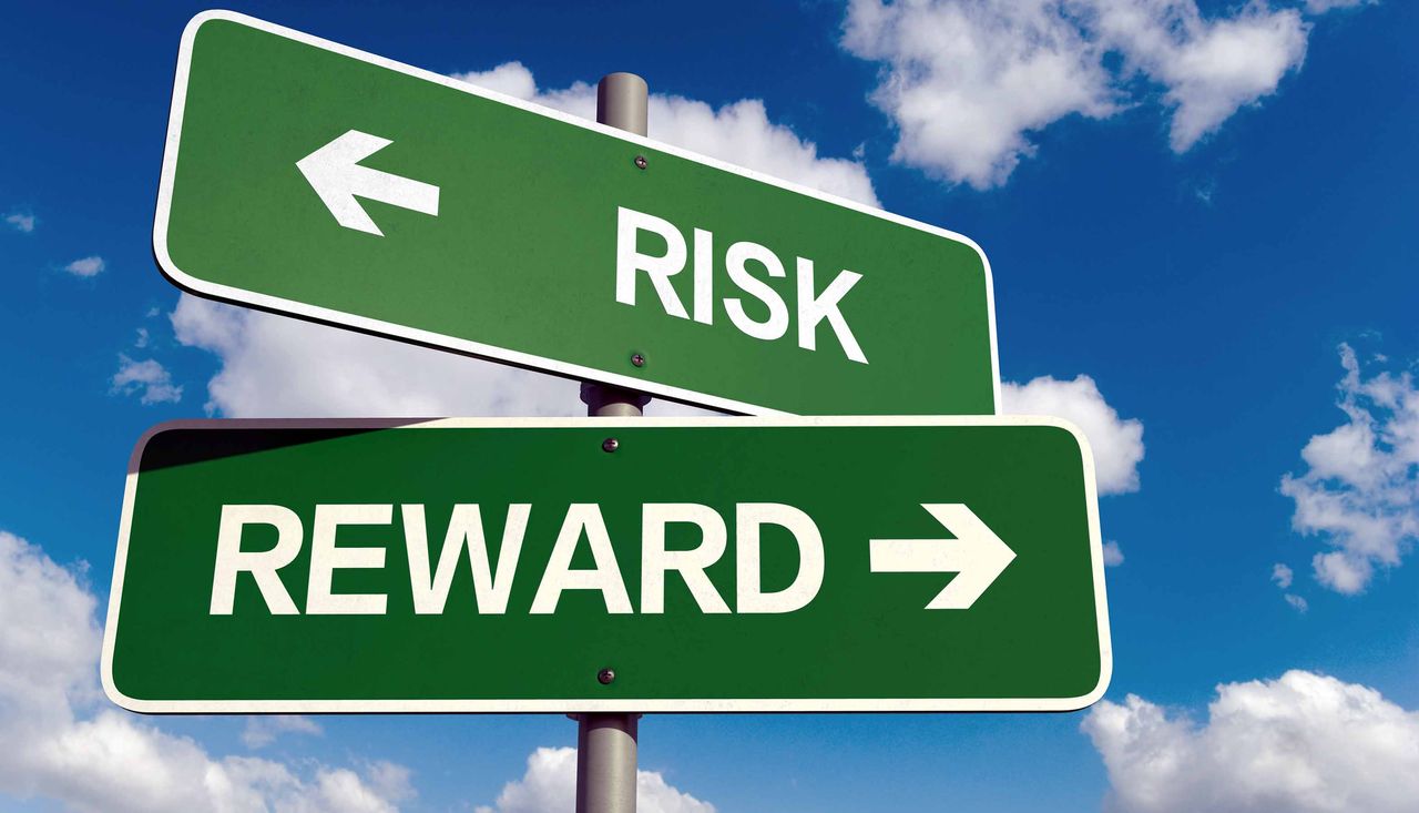 risk and reward street signs