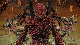 Illustrated poster of Stranger Things' Vecna and Demogorgons for 2026 Halloween Horror Nights