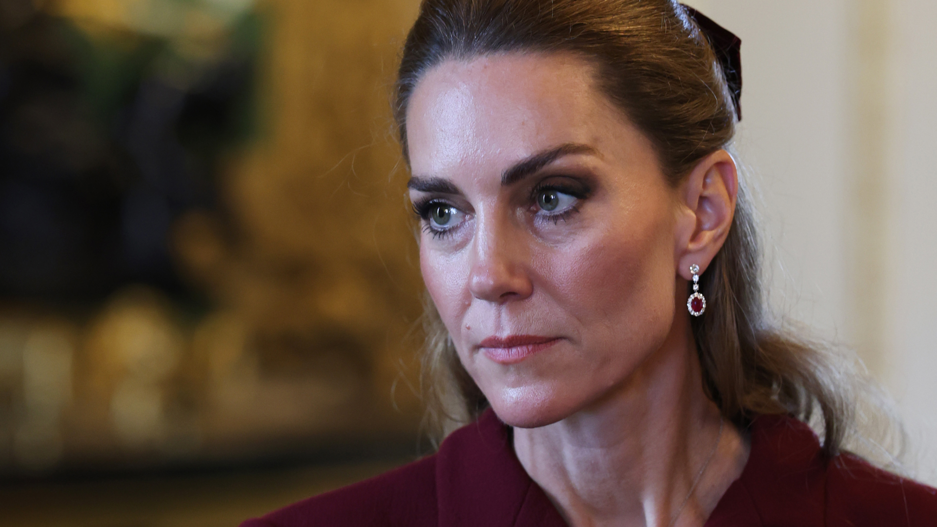 Kate Middleton attends a Royal Collection exhibition during the state visit by Donald Trump at Windsor Castle on September 17, 2025