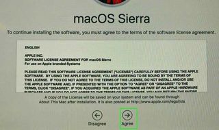 Read the software license agreement and click Agree