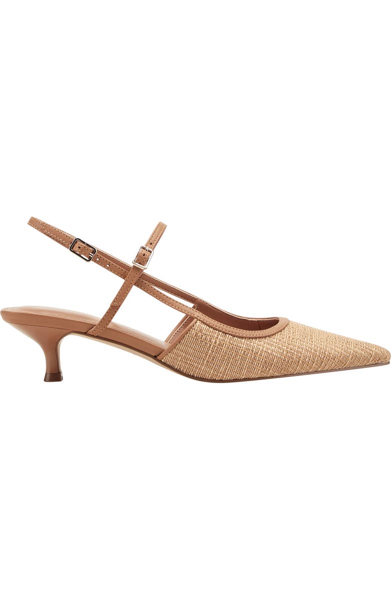 Ceddy Slingback Pointed Toe Kitten Heel Pump