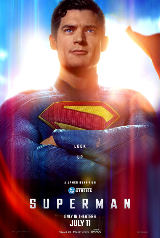 David Corenswet as Superman on Superman poster