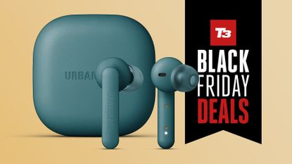 Urbanears headphones with sign saying Black Friday deals