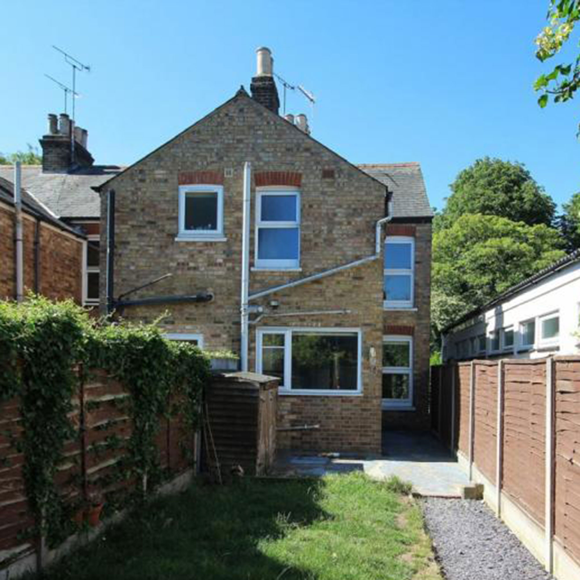 Rear view of house and garden