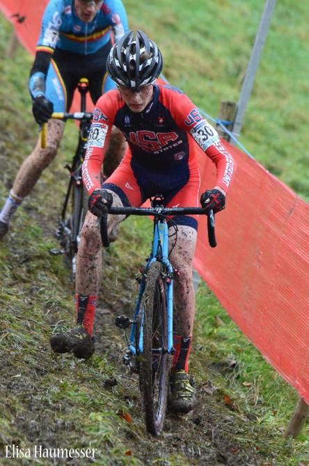 Lance Haidet rides an off-camber section.