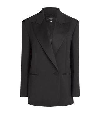 Satin-Lapel Blazer