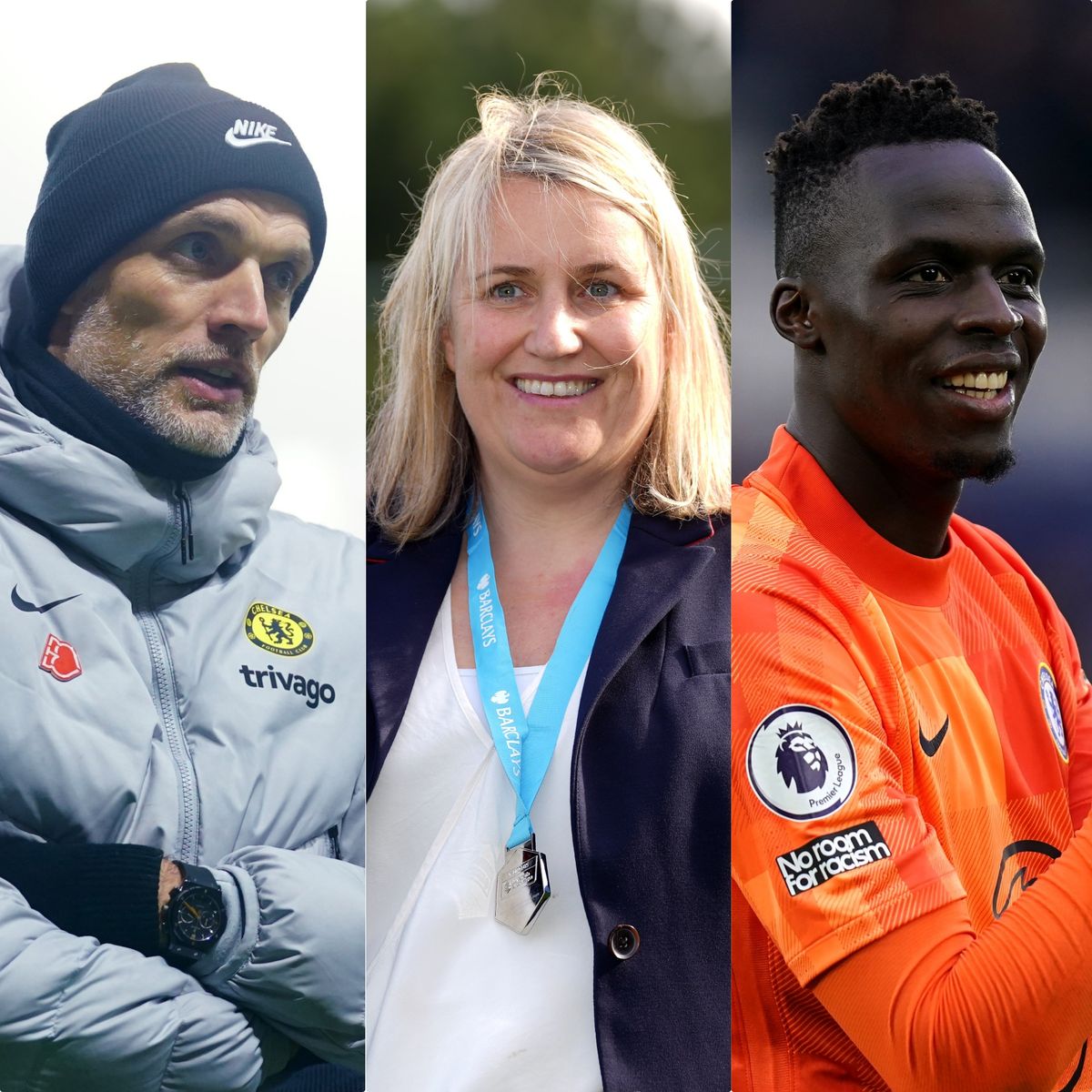 Thomas Tuchel, Emma Hayes and Edouard Mendy have won FIFA Best awards (PA)