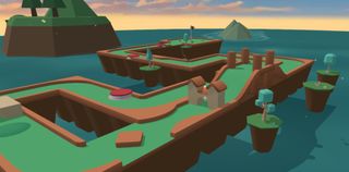 A minigolf course