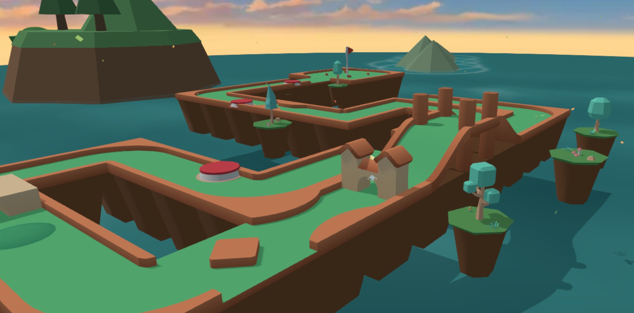 A minigolf course
