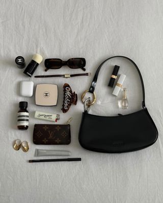 The beauty contents of content creator Mobina Peiman's mini purse