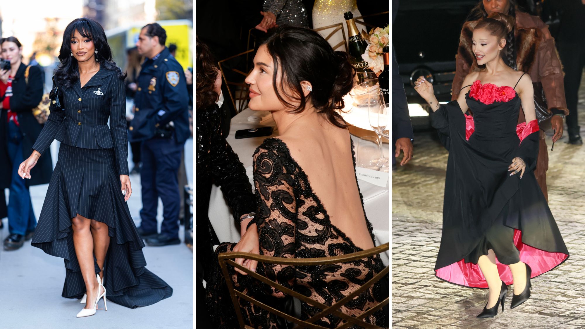 keke palmer, kylie jenner and ariana grande wearing archival fashion from timeless vixen