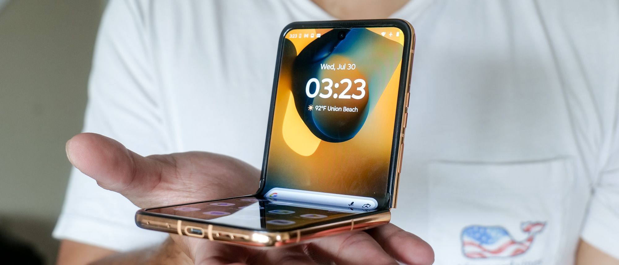 Motorola Razr Plus (2025), photographed by Tom's Guide