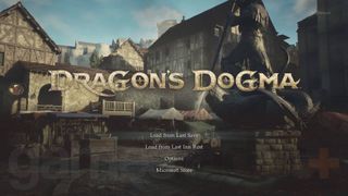 Dragon's Dogma 2 title screen loading options