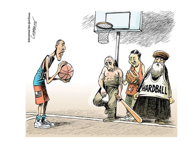 Obama cartoon foreign policy