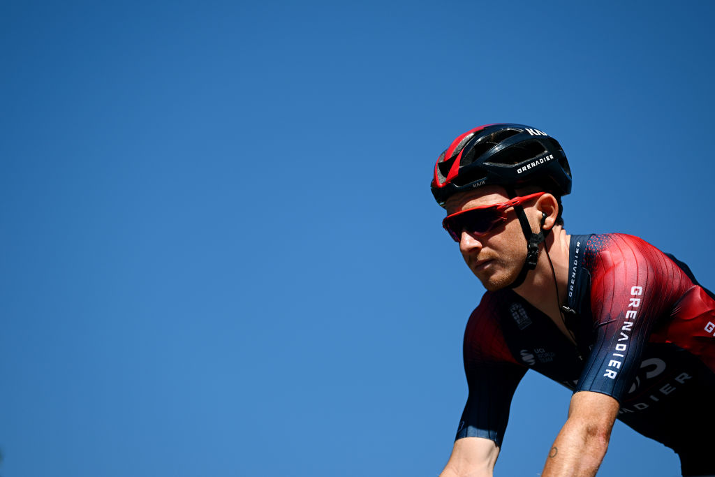GAP FRANCE JUNE 10 Tao Geoghegan Hart of United Kingdom and Team INEOS Grenadiers prior to the 74th Criterium du Dauphine 2022 Stage 6 a 1964km stage from Rives to Gap 742m WorldTour Dauphin on June 10 2022 in Gap France Photo by Dario BelingheriGetty Images