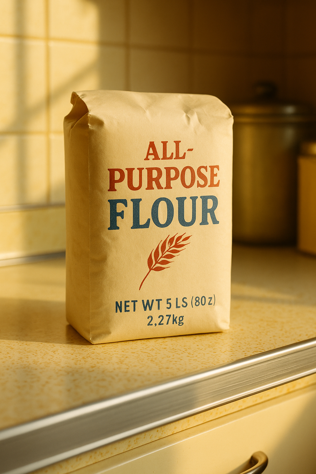 ChatGPT-generated image of a bag of flour.