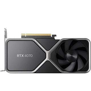 Product shot of Nvidia GeForce RTX 4070, one of the best budget graphics cards