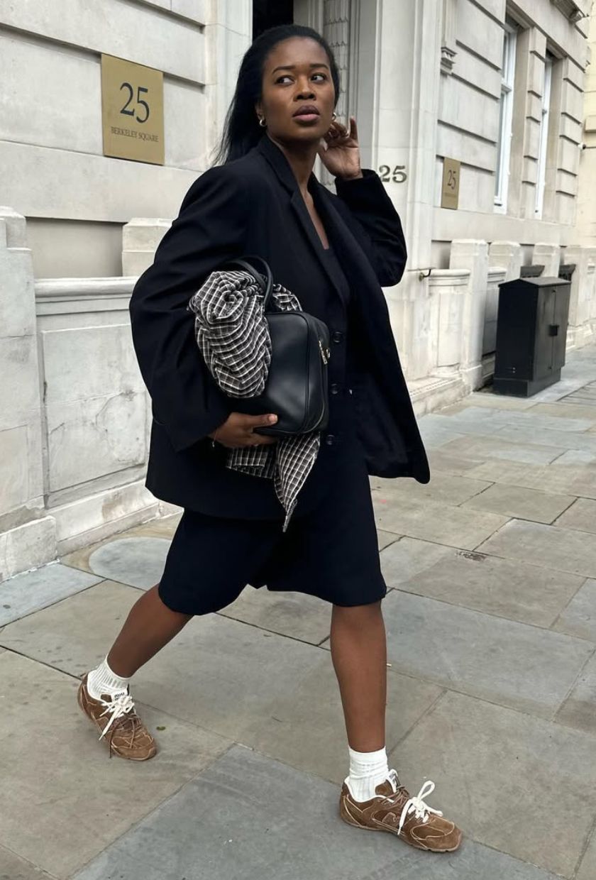 @nlmarilyn wears Miu Miu trainers