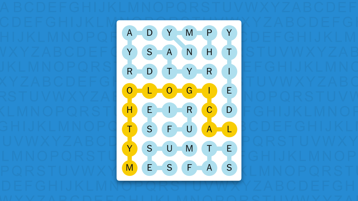 NYT Strands answers for 960 on a blue background