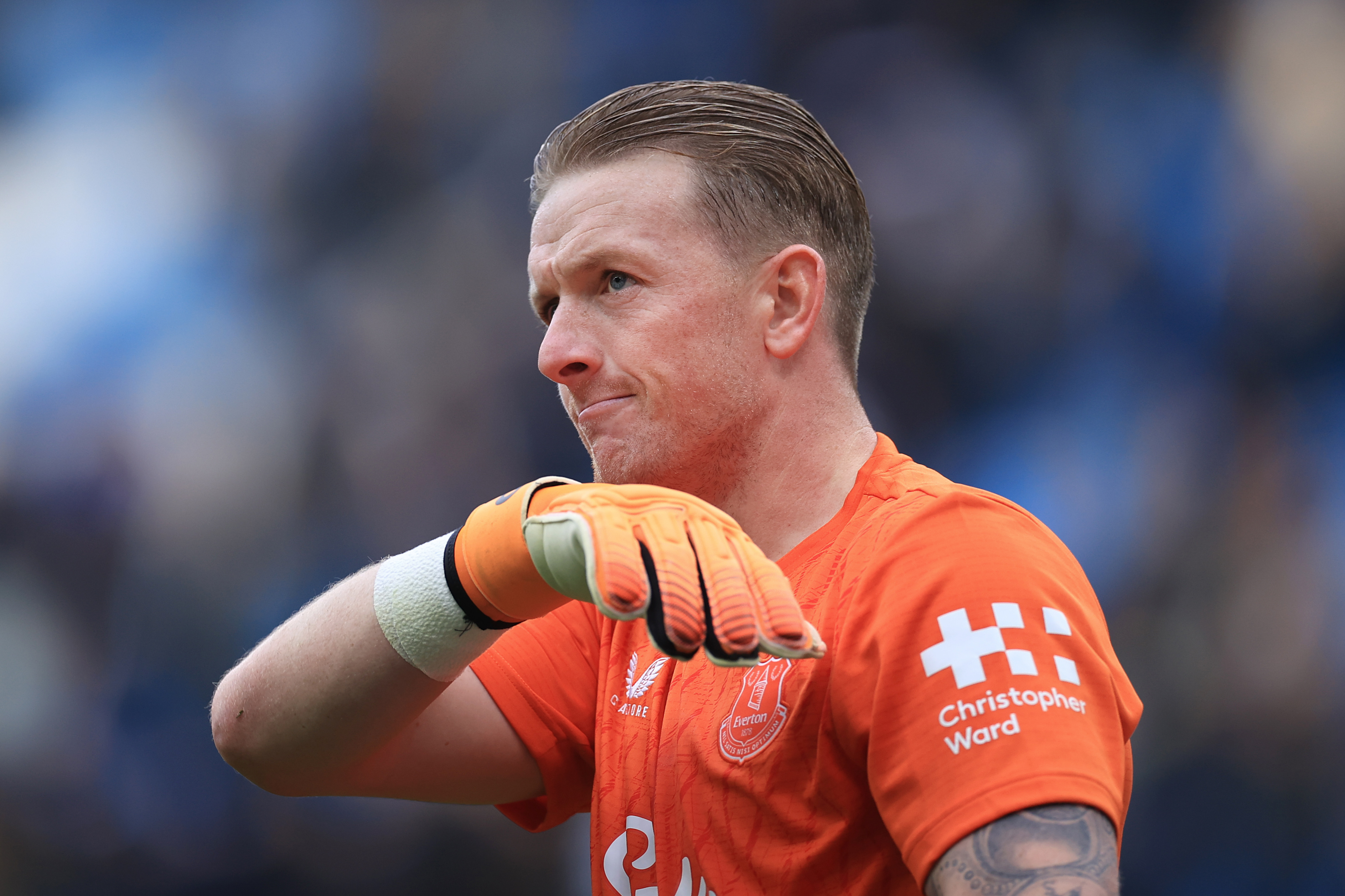Everton goalkeeper Jordan Pickford