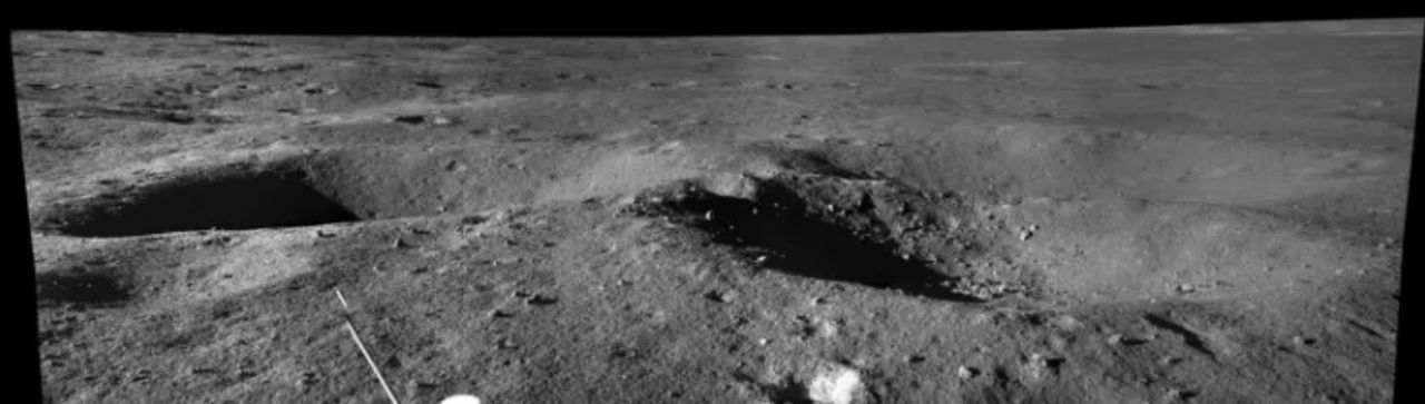 Craters nearby the Yutu 2 rover during lunar day 26.