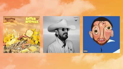 Composite of Counting Crows, Ringo Starr and Mac Miller album covers