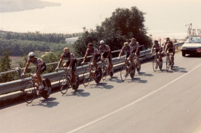 7-Eleven during the 1988 Giro team time trial