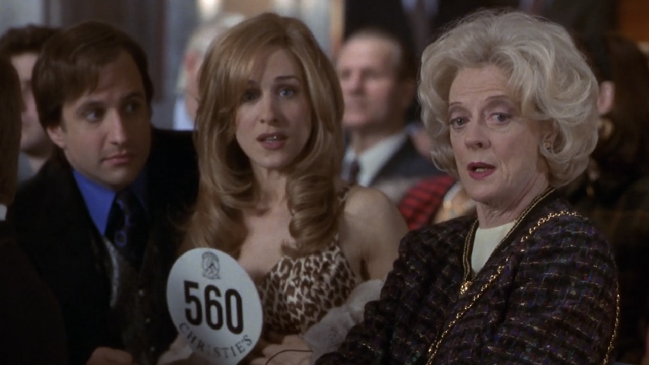 Duarto, Shelly and Gunilla at auction in The First Wives Club