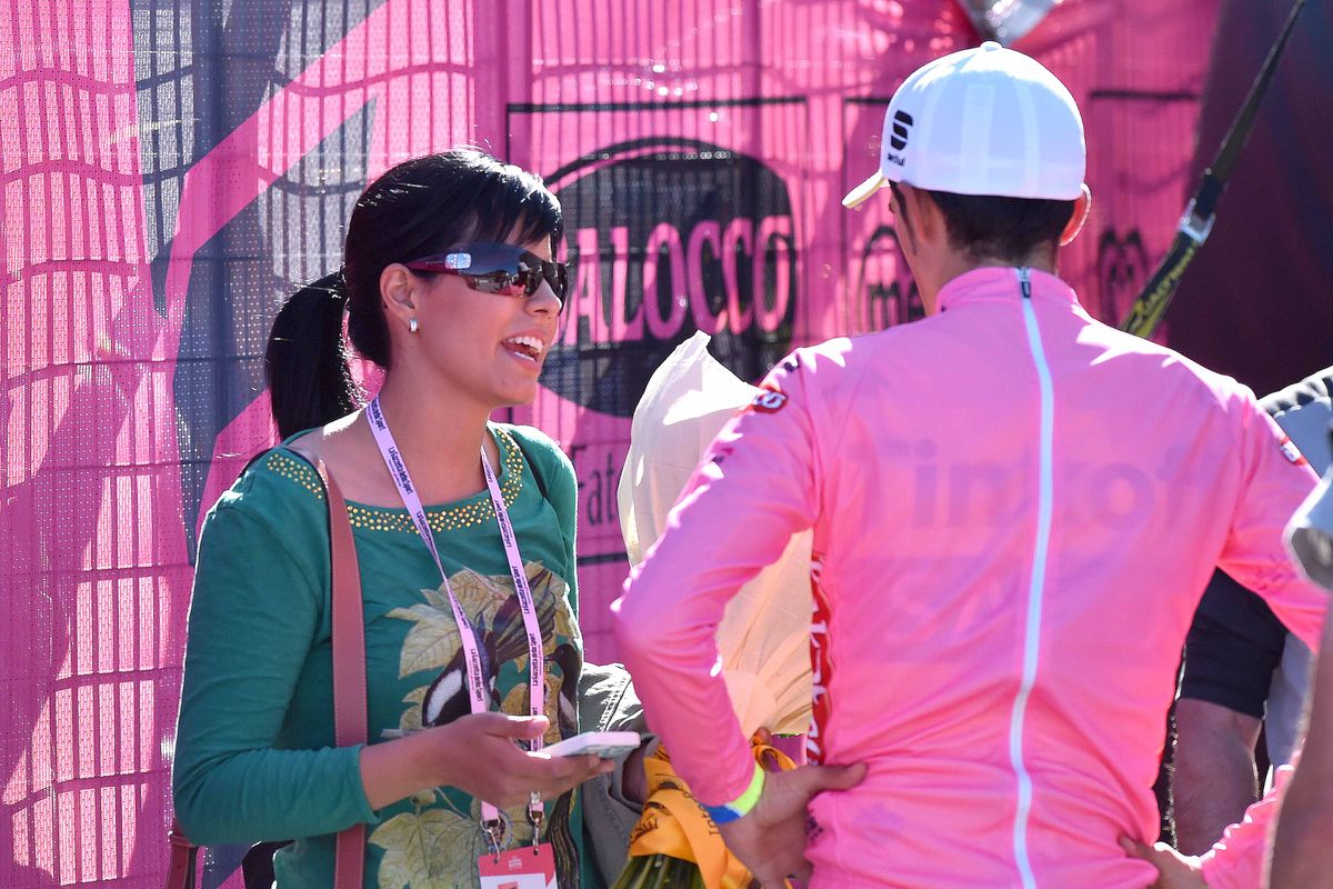 Alberto Contador with his wife Macarena Pescador