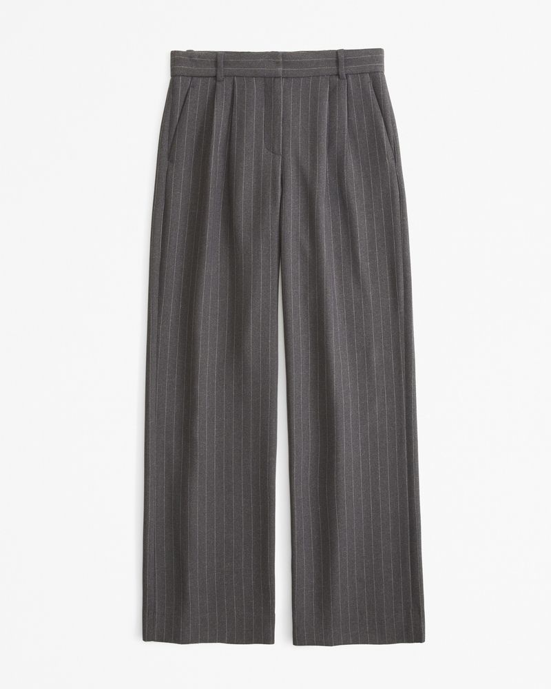 A&f Sloane Low Rise Tailored Wide Leg Pant