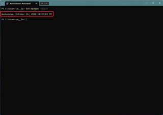 PowerShell show device uptime friendly format