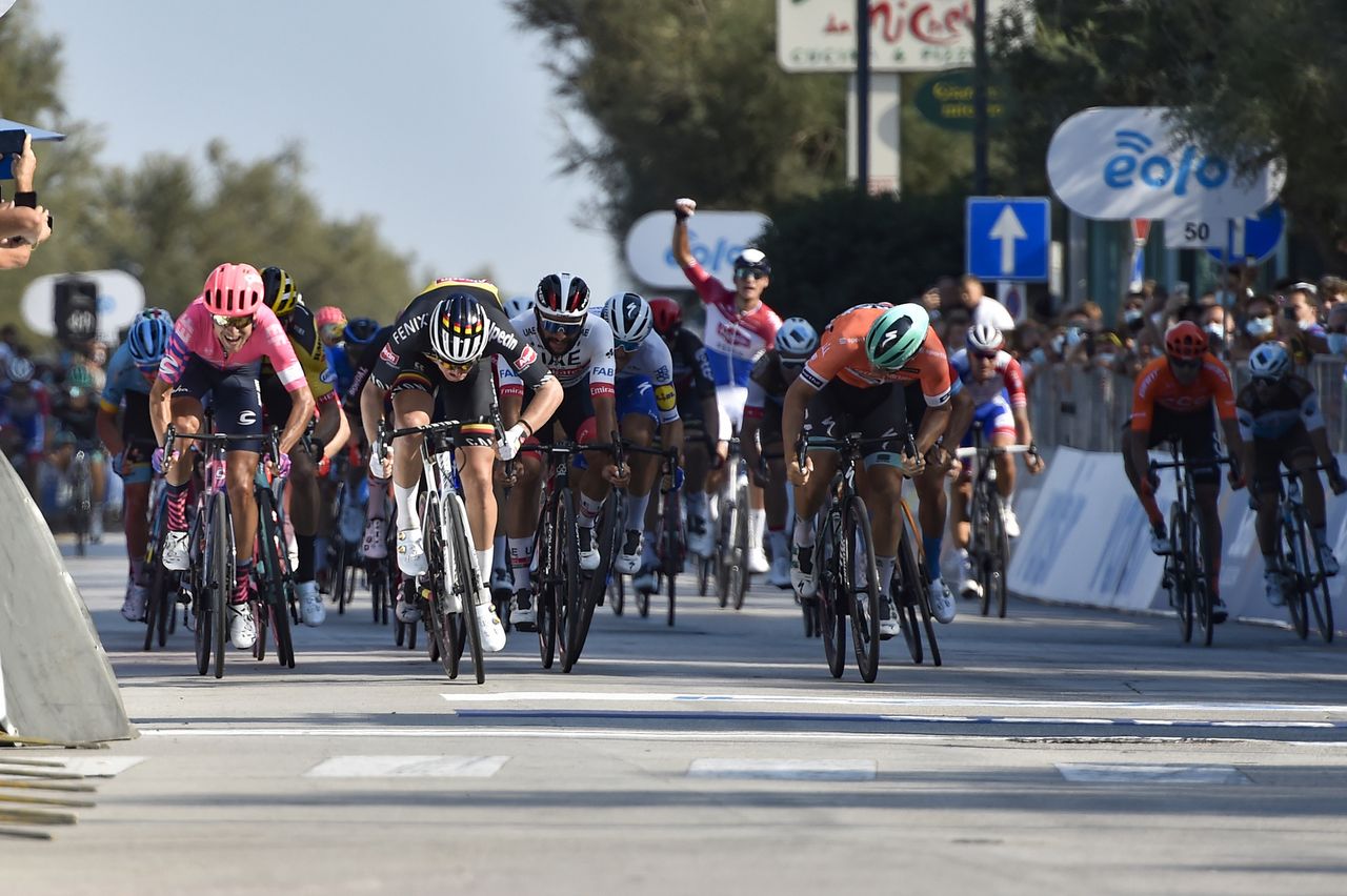 Tirreno Adriatico 2020 55th Edition 6th stage Castelfidardo Senigallia 171 km Tim Merlier BEL Alpecin Fenix Pascal Ackermann GER Bora Hansgrohe photo Tommaso PelagalliBettiniPhoto2020