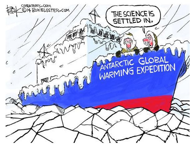 Editorial cartoon Anatarctic expedition