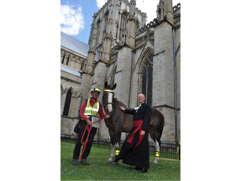 They visited 30 cathedrals on the trip, including York Minster