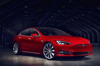 The Tesla Model S sedan.