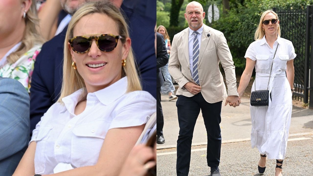 zara tindall style at wimbledon tennis 2022