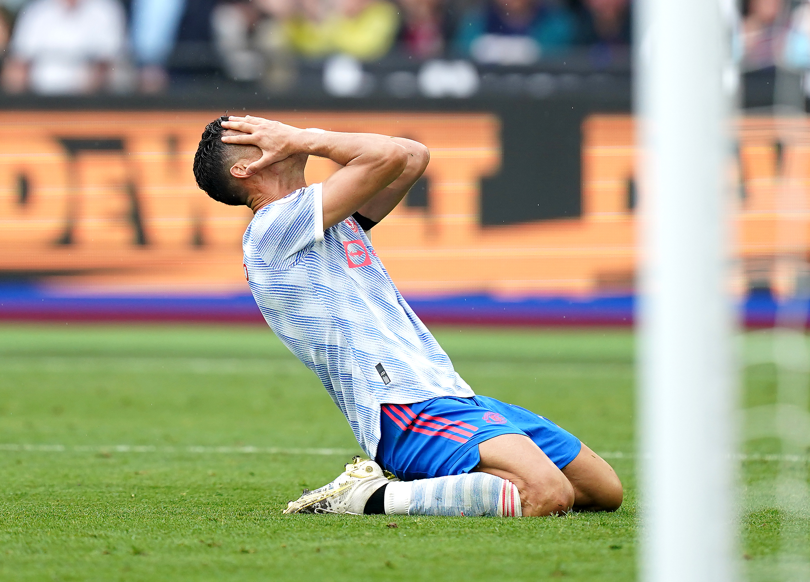 Cristiano Ronaldo sees a penalty appeal turned down