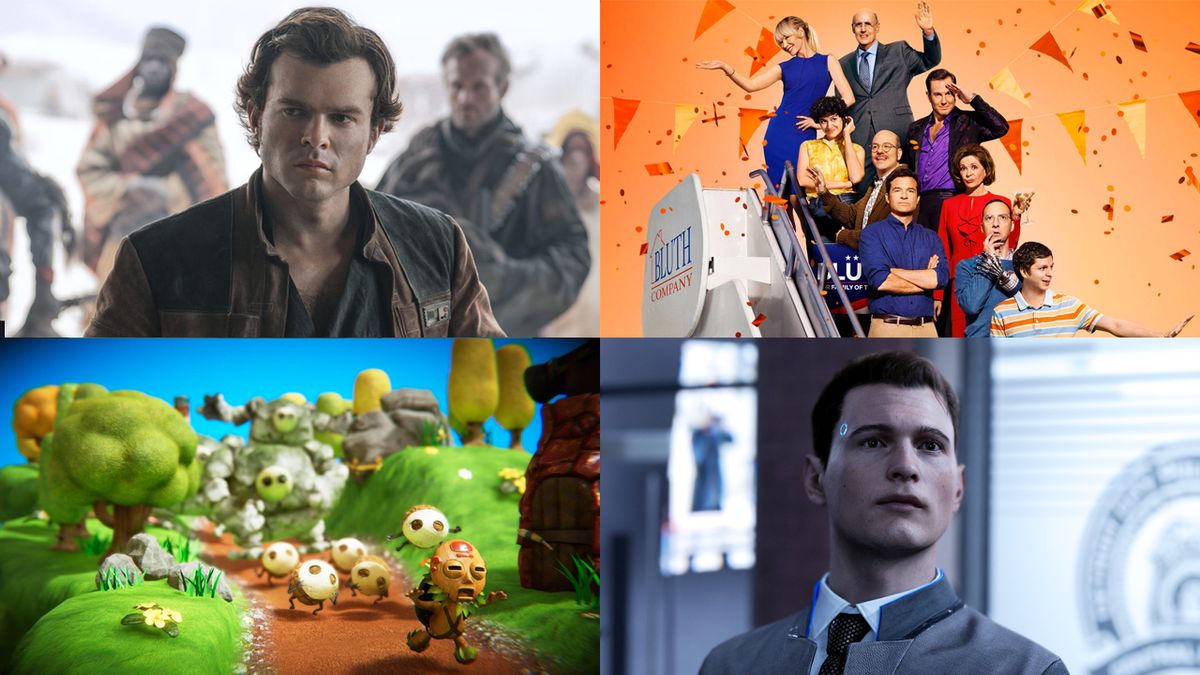 Solo: A Star Wars Story, Arrested Development Season 5, PixelJunk Monsters 2, Detroit: Become Human