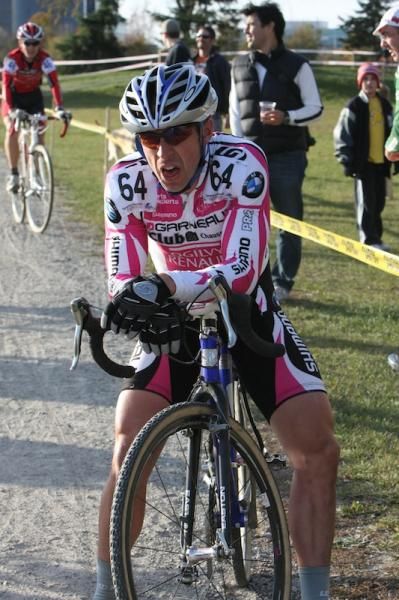The effort from the race was evident on the face of most of the riders, including Derrick St. John (Garneau-Club Chaussures-Ogilvy)
