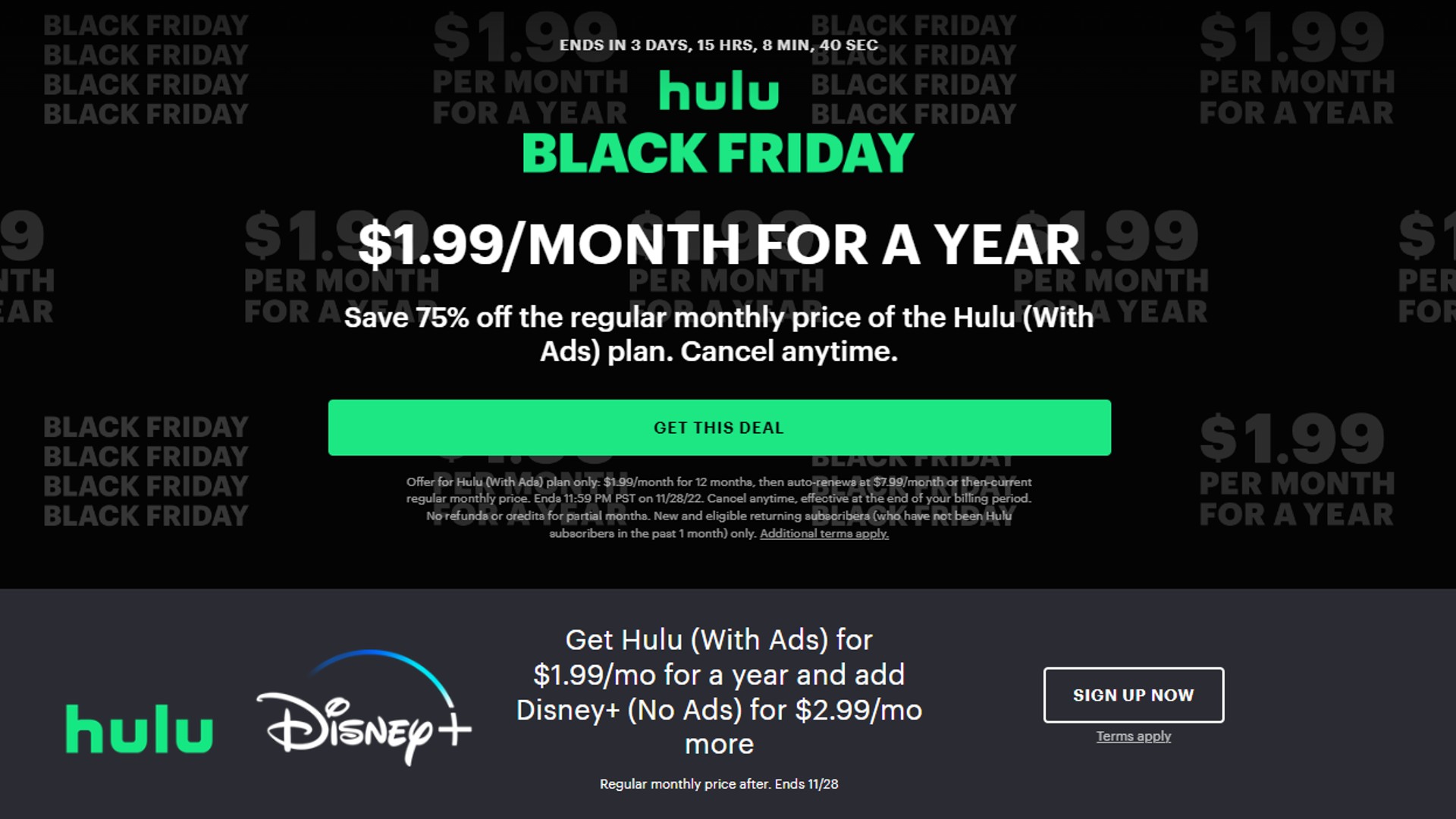 Charotar Globe Daily Hulu and Disney Plus are available in a bundle costing just $4.98/month this Black Friday 2022.
