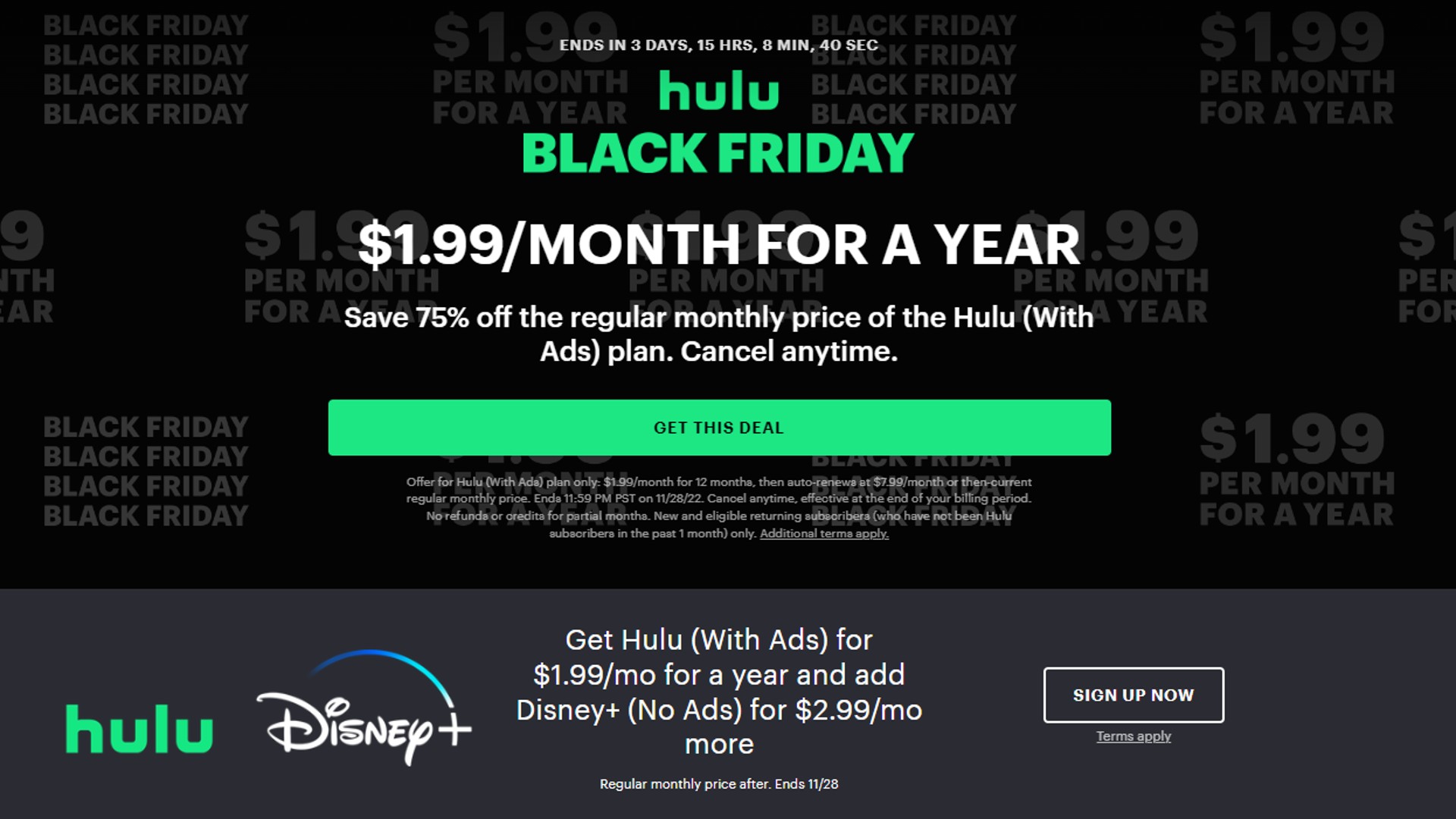 Prime Video Black Friday Deal: Channels For $1.99 for Two Months